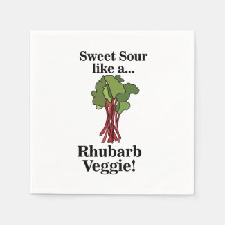 Rhubarb Veggie Food Party Napkins