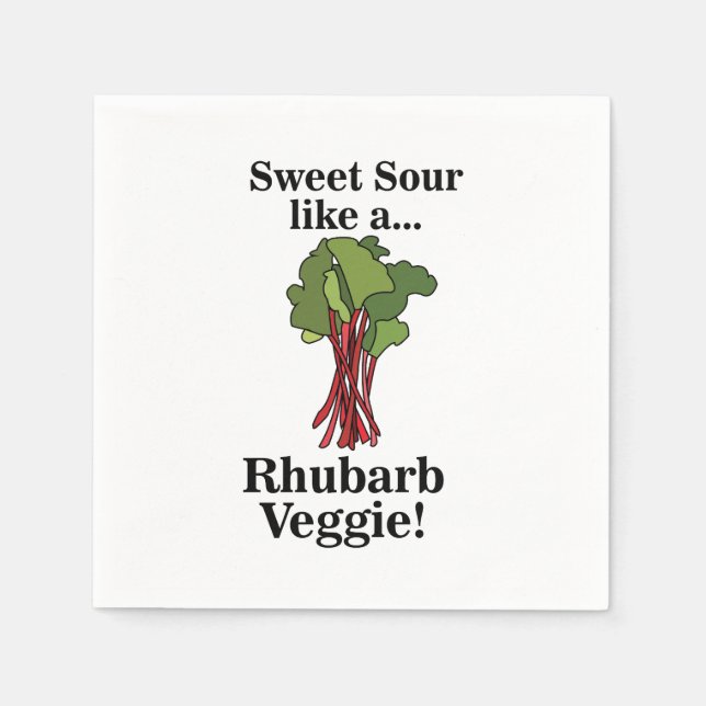 Rhubarb Veggie Food Party Napkins (Front)