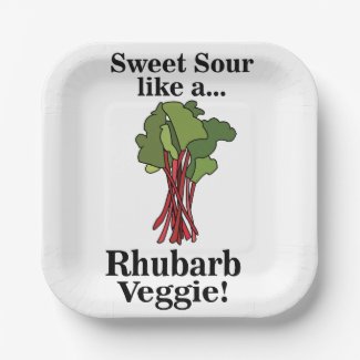 Rhubarb Veggie Food Party Paper Plates