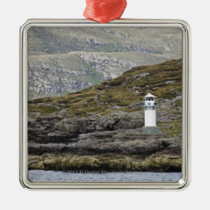 Rhue Lighthouse Along The Coast Metal Ornament
