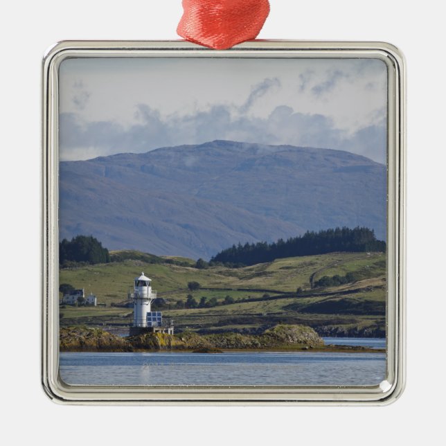 Rhue Lighthouse Metal Ornament (Front)