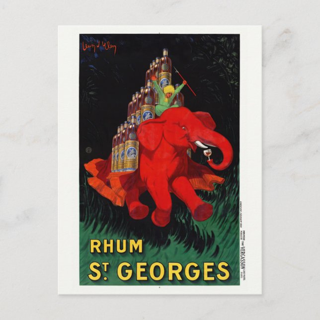 Rhum St. Georges Vintage Advertising Poster 1926 Postcard (Front)