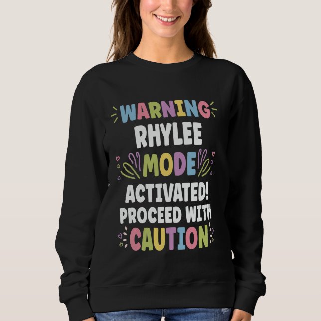 RHYLEE Personalized Name Funny Cute Custom RHYLEE  Sweatshirt (Front)