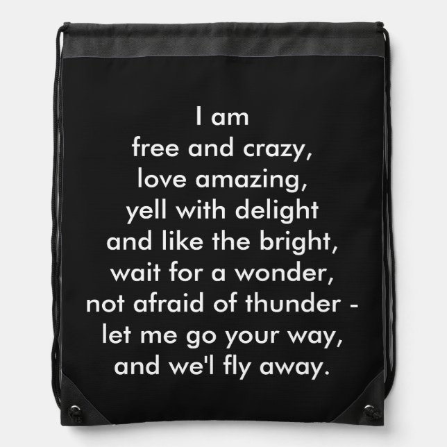 Rhyme Drawstring Bag (Front)