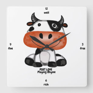 Rhyme Square Wall Clock