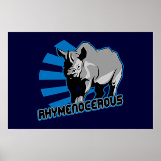rhymenocerous hiphopapotamus poster