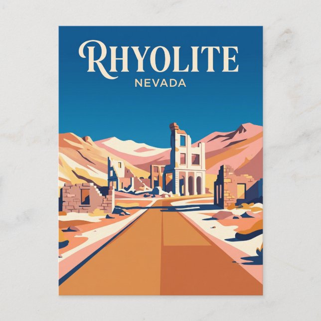 Rhyolite USA Postcard (Front)