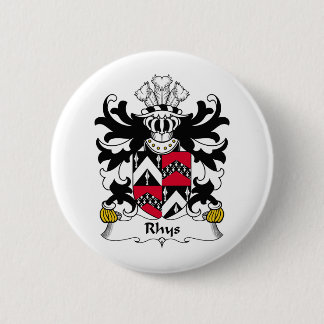 Rhys Family Crest Pinback Button