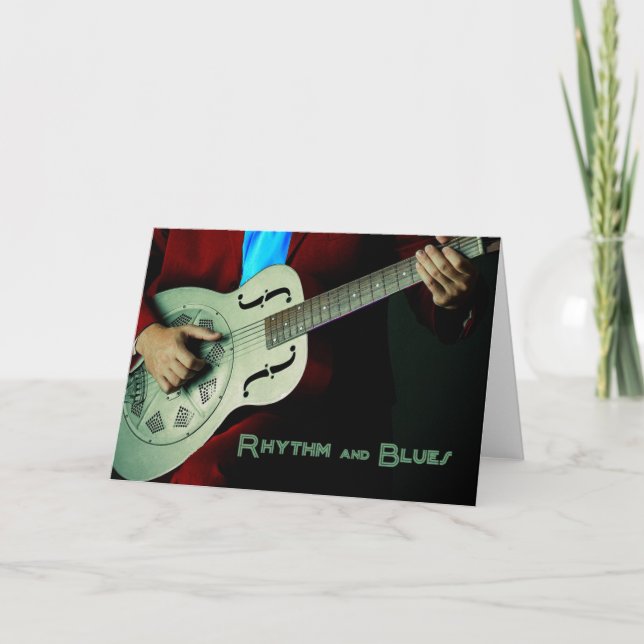 Rhythm and Blues Guitar Greeting Card (Front)