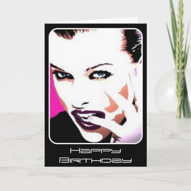 'Rhythm & Discord' painting on a Birthday Card (Front)