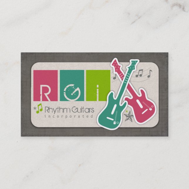 Rhythm Guitars Business Cards (Front)