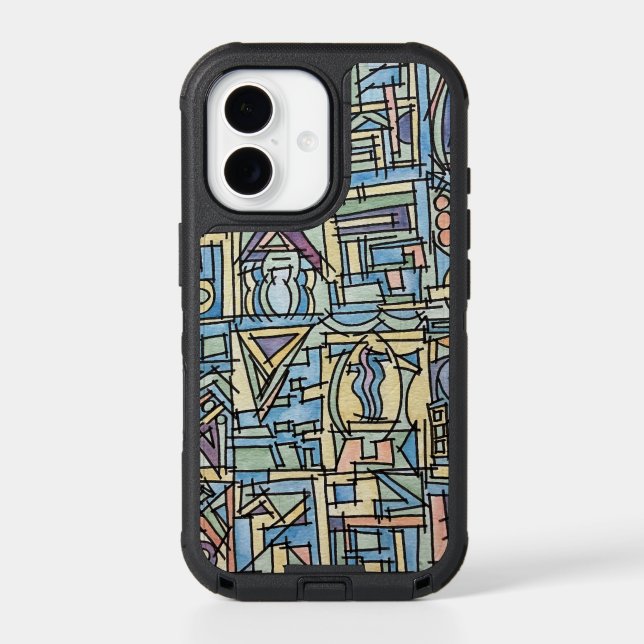 Rhythm In Blue-Hand Painted Abstract Art Otterbox iPhone Case (Back)