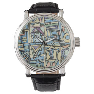 Rhythm In Blue-Hand Painted Abstract Art Watch
