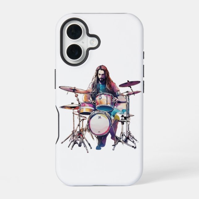 Rhythm in Motion: Drummer Performance Post Iphone Case (Back)