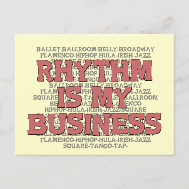 Rhythm Is My Business Postcard (Front)