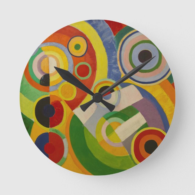 Rhythm Joie de vivre by Robert Delaunay 1930 Round Clock (Front)
