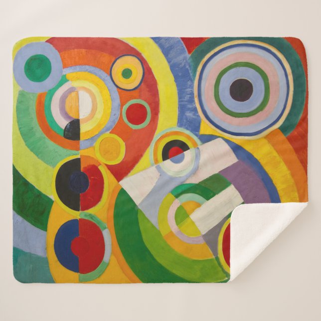 Rhythm, Joy of Life | Robert Delaunay | Sherpa Blanket (Front (Horizontal))