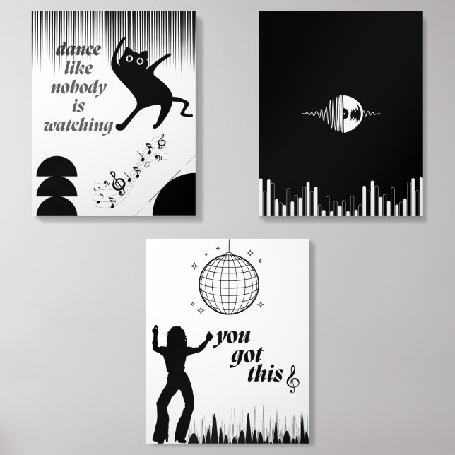 🎵 Rhythm & Motion – Triptych Wall Art 🎶 Acrylic Photo Tile (Front Set)