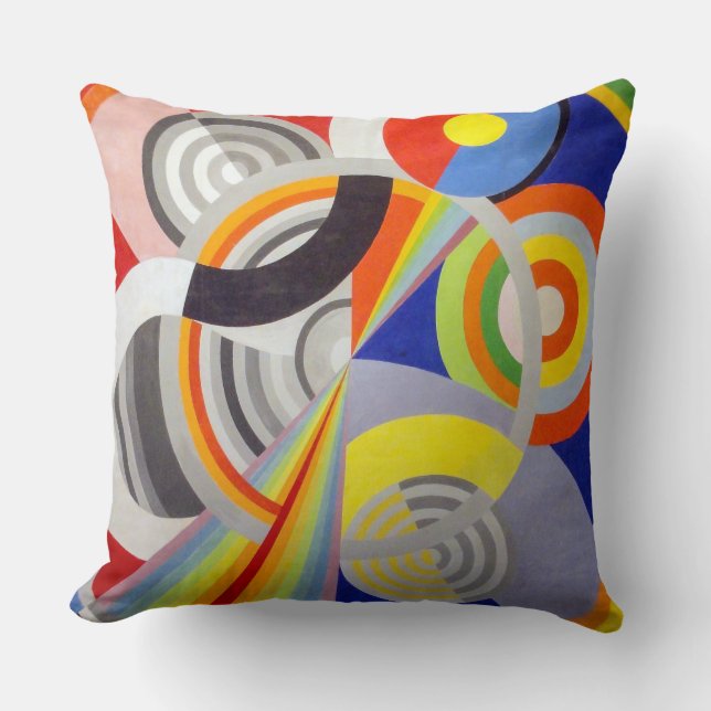Rhythm (No 1) and Joy | Robert Delaunay |  Throw Pillow (Front)