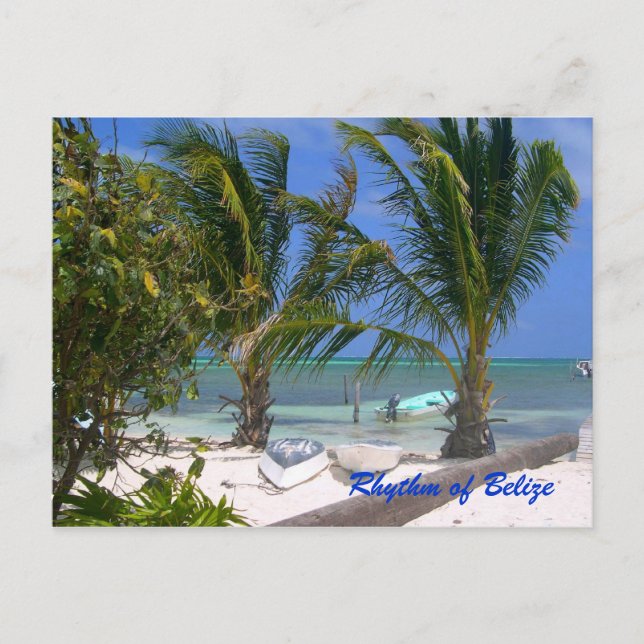 Rhythm of Belize Beach Postcard (Front)