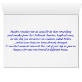 Rhythm of Belize "Life Prose" Rasta Card (Inside Horizontal (Bottom))