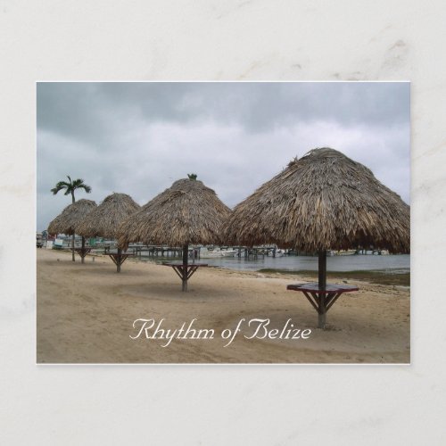 Rhythm of Belize Palapas Postcard