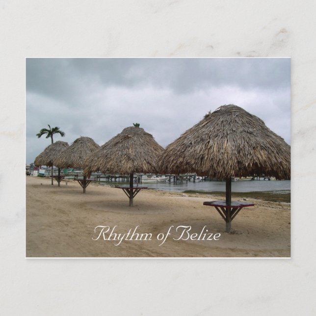 Rhythm of Belize Palapas Postcard (Front)