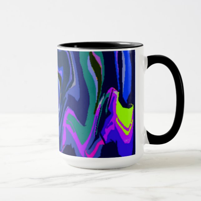 Rhythm of Color 3 Blue Mug (Right)