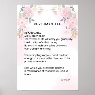 Rhythm Of Life - Hope filled Poem  Poster