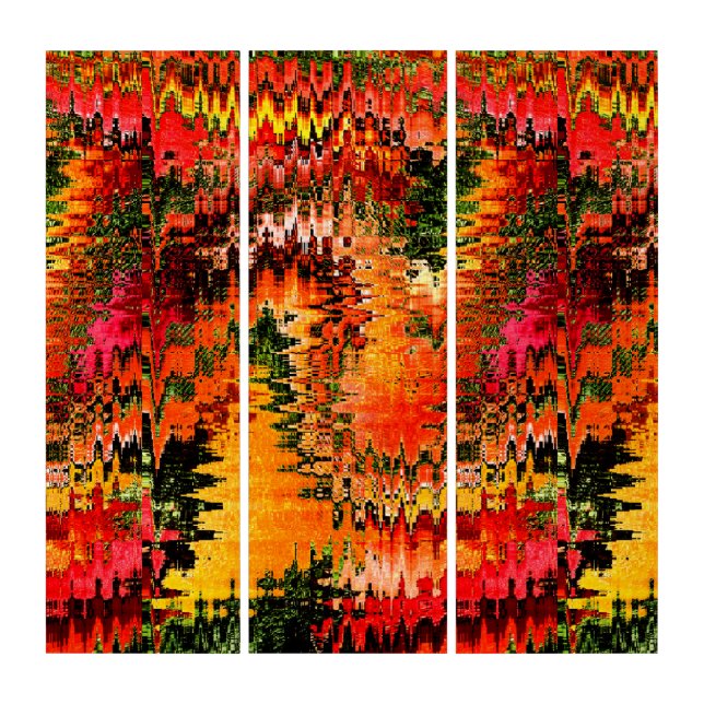 Rhythm of Life Triptych Abstract (Front)
