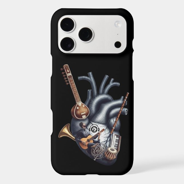 Rhythm of the Soul: Anatomical Heart & Musical  Case-Mate iPhone Case (Back)