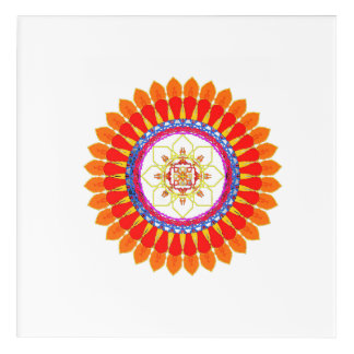 Rhythmic Euphoria Mandala Acrylic Print