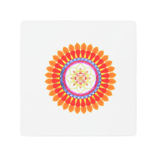 Rhythmic Euphoria Mandala Metal Print