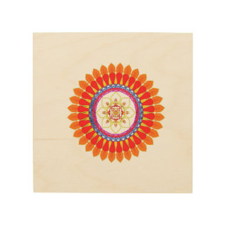 Rhythmic Euphoria Mandala Wood Wall Art