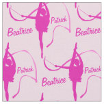 Rhythmic Gymnast girls pink name fabric