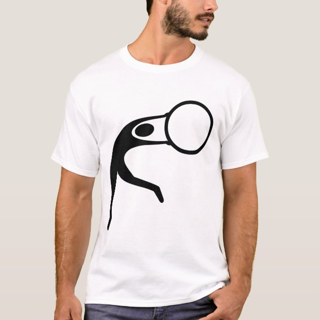 Rhythmic Gymnastic Figure - Black T-Shirt (Front)
