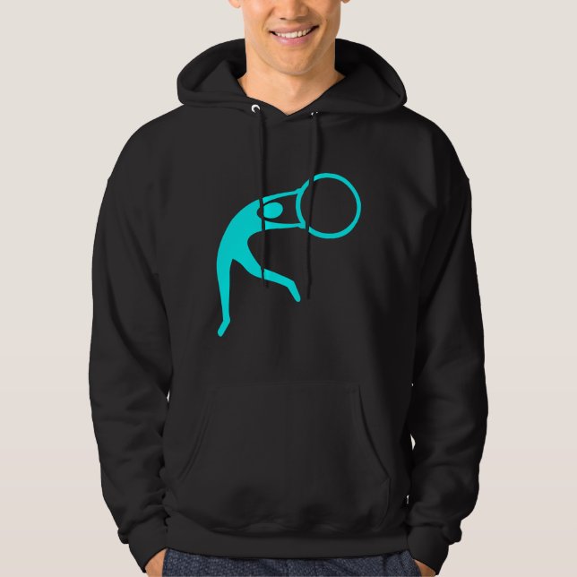 Rhythmic Gymnastic Figure - Cyan Hoodie (Front)