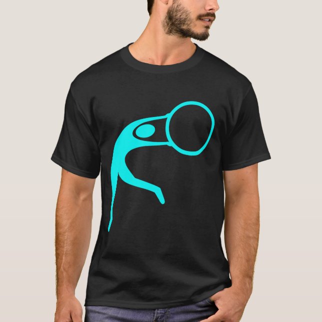 Rhythmic Gymnastic Figure - Cyan T-Shirt (Front)