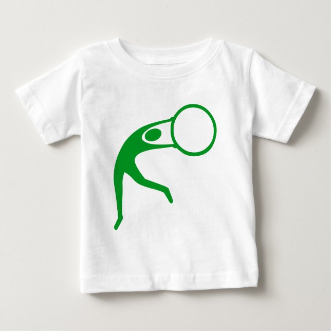 Rhythmic Gymnastic Figure - Grass Green Baby T-Shirt (Front)