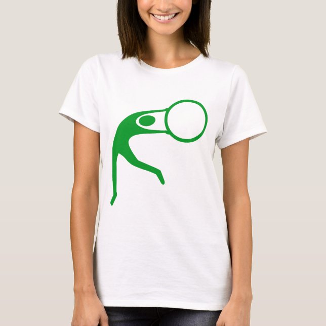 Rhythmic Gymnastic Figure - Grass Green T-Shirt (Front)