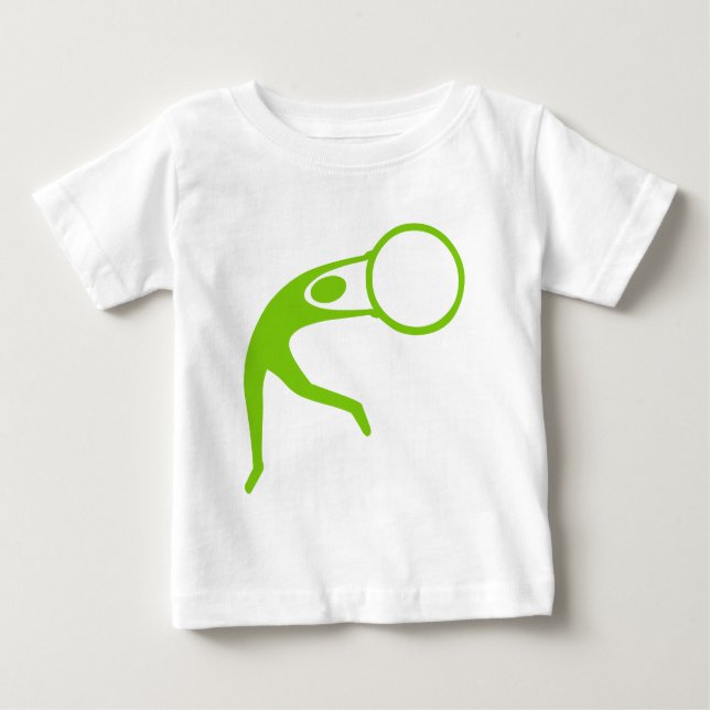 Rhythmic Gymnastic Figure - Martian Green Baby T-Shirt (Front)