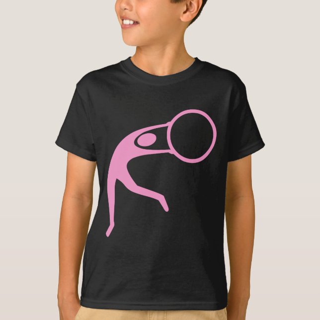 Rhythmic Gymnastic Figure - Pink T-Shirt (Front)