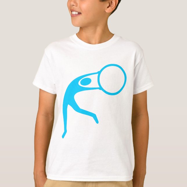 Rhythmic Gymnastic Figure - Sky Blue T-Shirt (Front)
