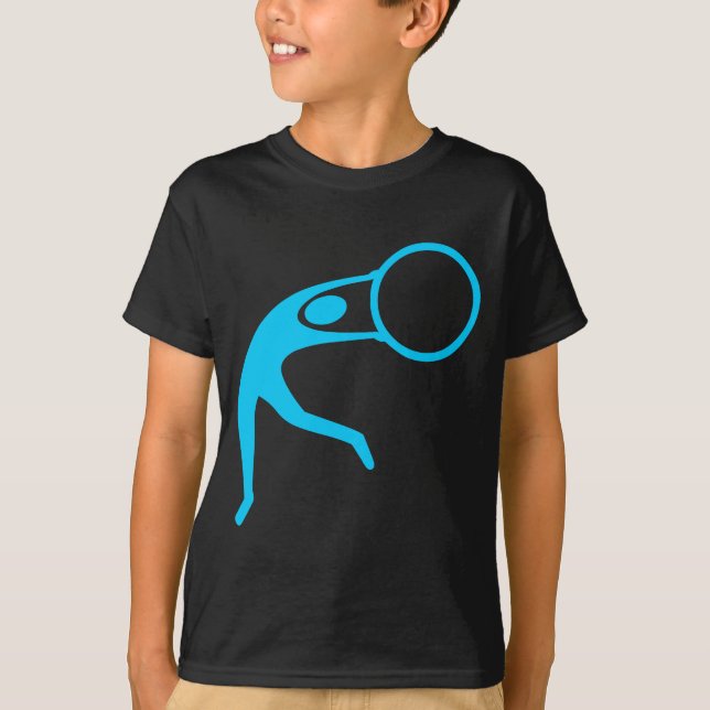 Rhythmic Gymnastic Figure - Sky Blue T-Shirt (Front)
