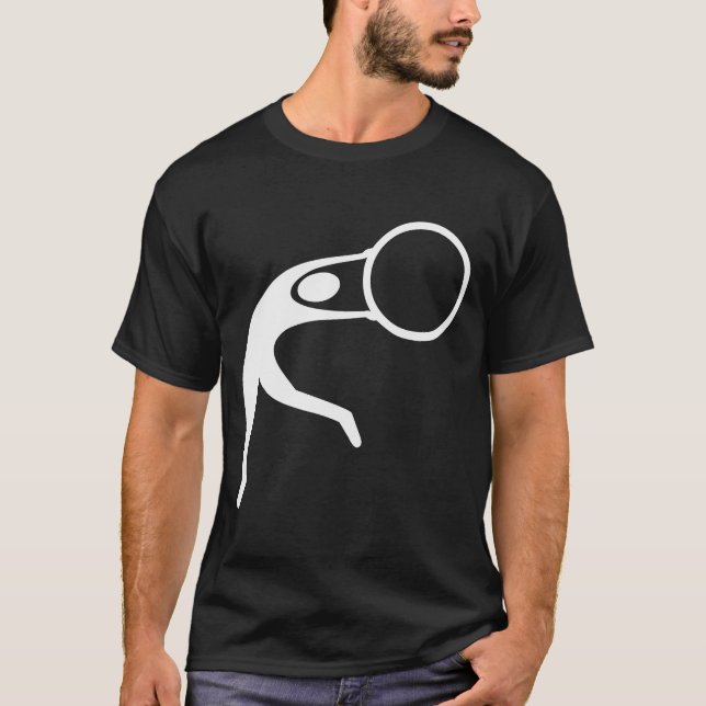 Rhythmic Gymnastic Figure - White T-Shirt (Front)