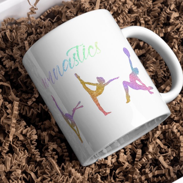 Rhythmic Gymnastic Rainbow Glitter Two-Tone C Coffee Mug (Creator Uploaded)