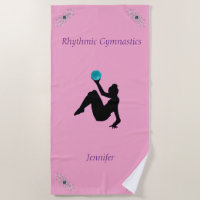 Rhythmic Gymnastics Ball Routine Glam Beach Towel