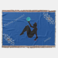 Rhythmic Gymnastics Ball Routine Glam Throw Blanket