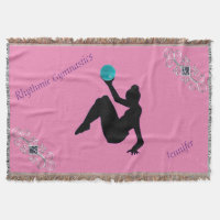 Rhythmic Gymnastics Ball Routine Glam Throw Blanket