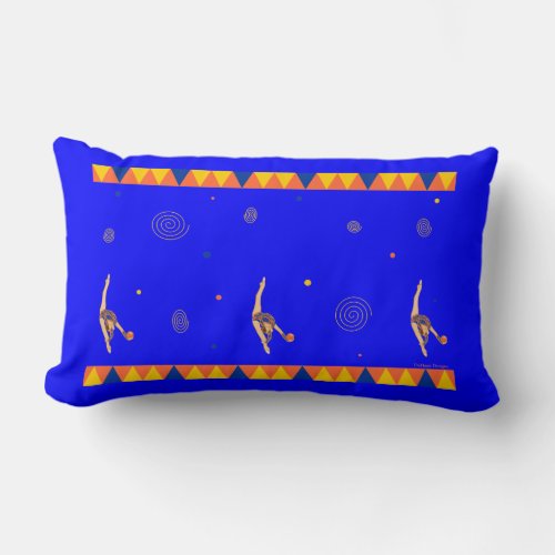 Rhythmic Gymnastics Ball Throw Pillow